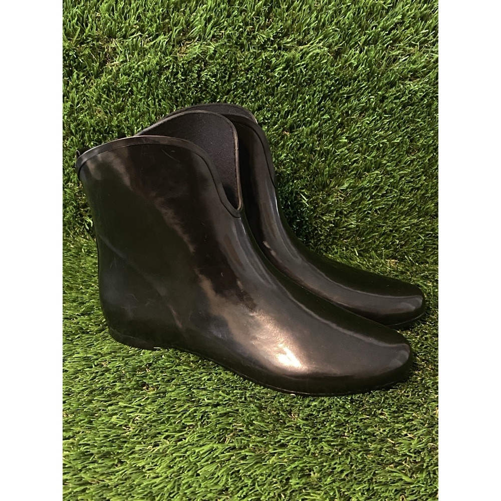 Capelli NY Ankle Boots Patent Finish Ankle women Black Size‎ 6 Rain Riding Boots
